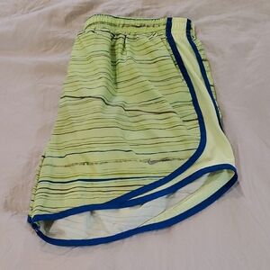 Nike Dri fit Striped Athletic Shorts - Yellow/ Blue